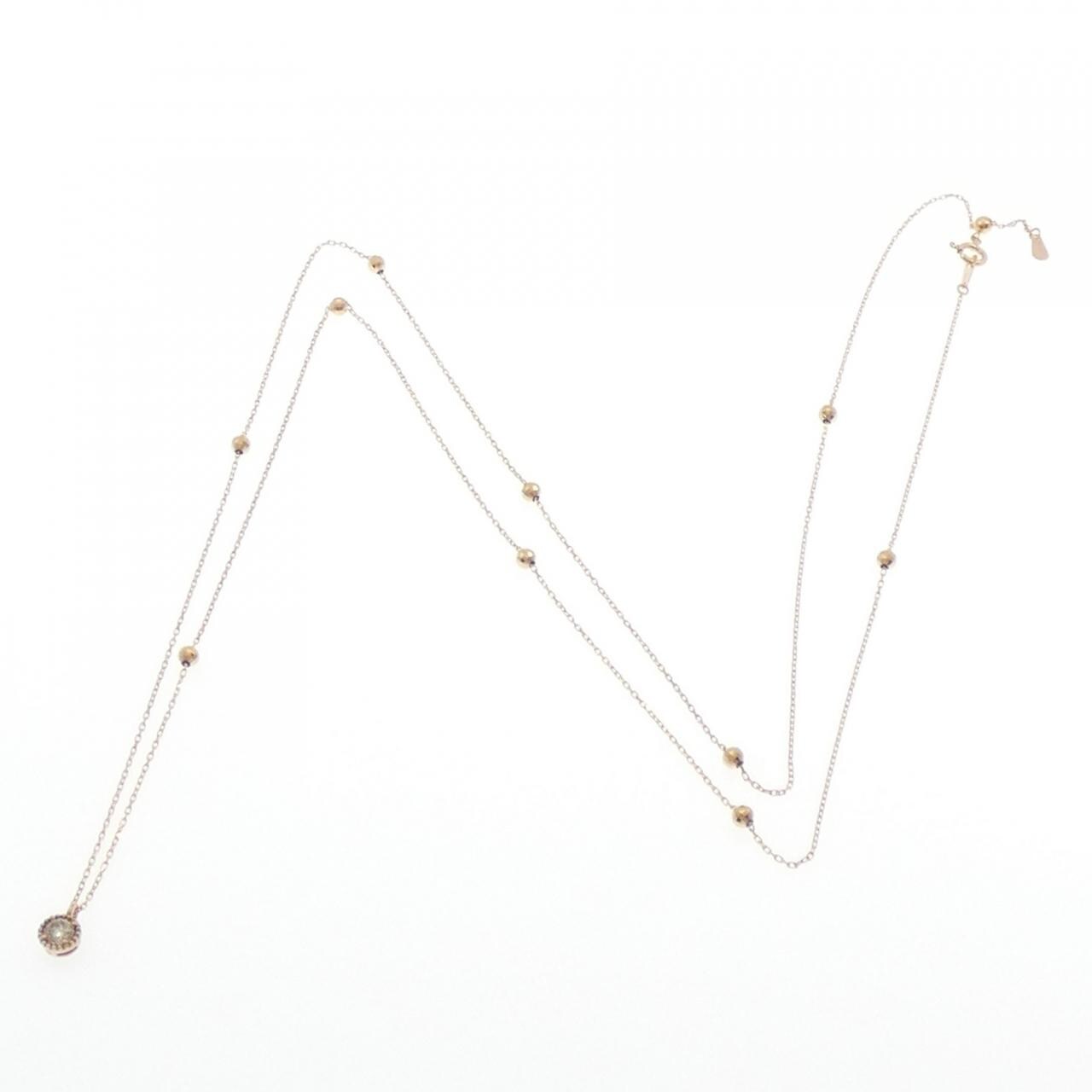 K18PG ダイヤモンド ネックレス 0.21CT
