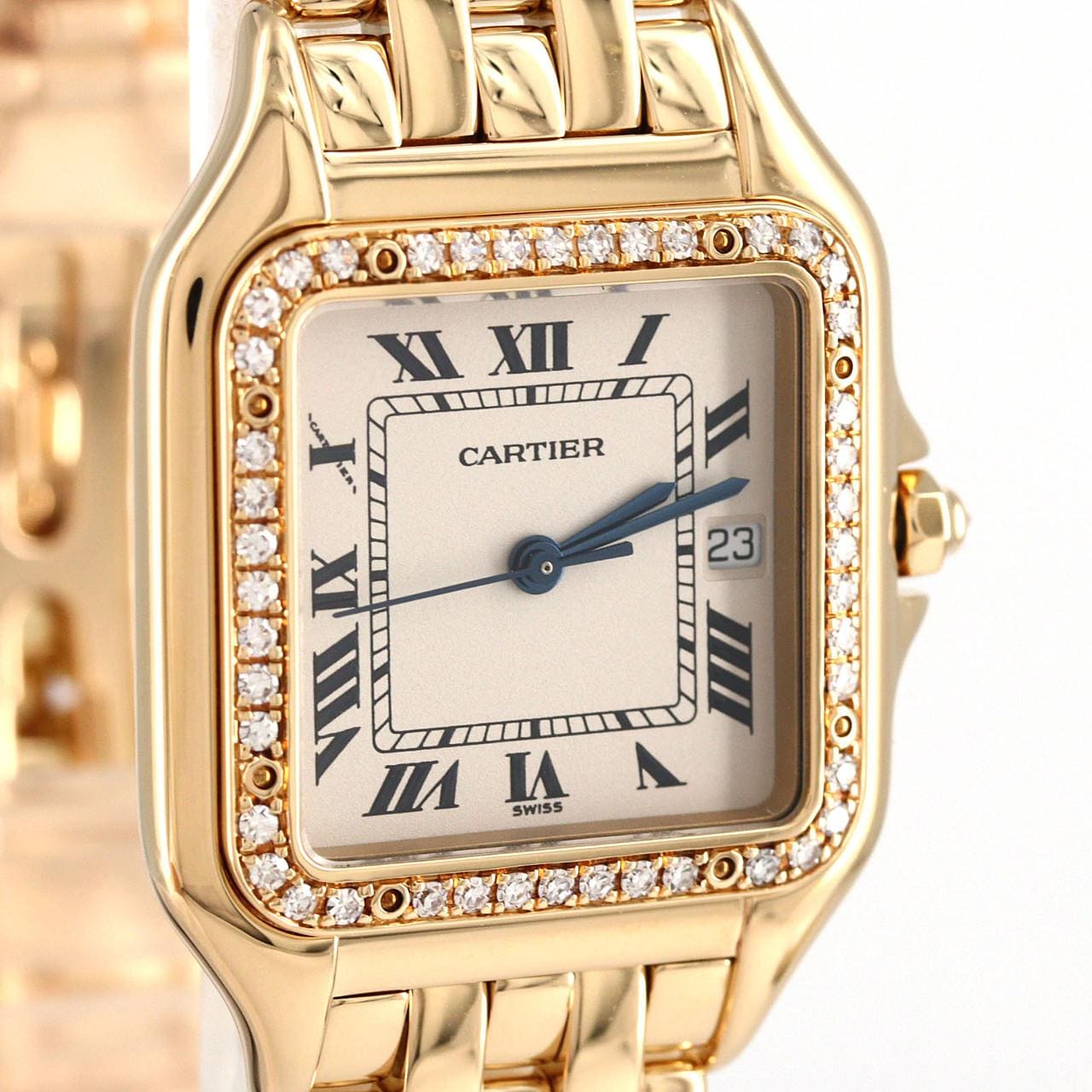 Cartier Panthere LM YG/D WF4037B9 黄金石英