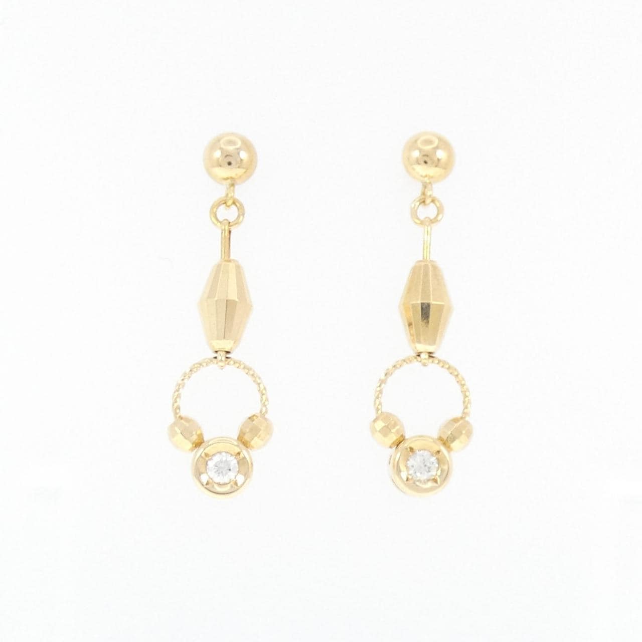K18YG ダイヤモンド ピアス 0.10CT