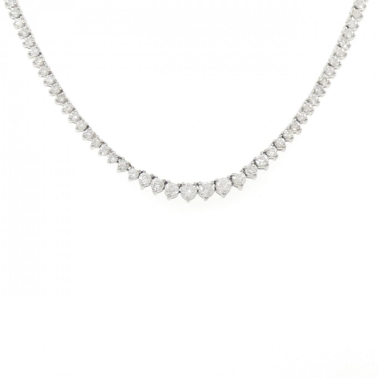 K18WG ダイヤモンド ネックレス 5.00CT