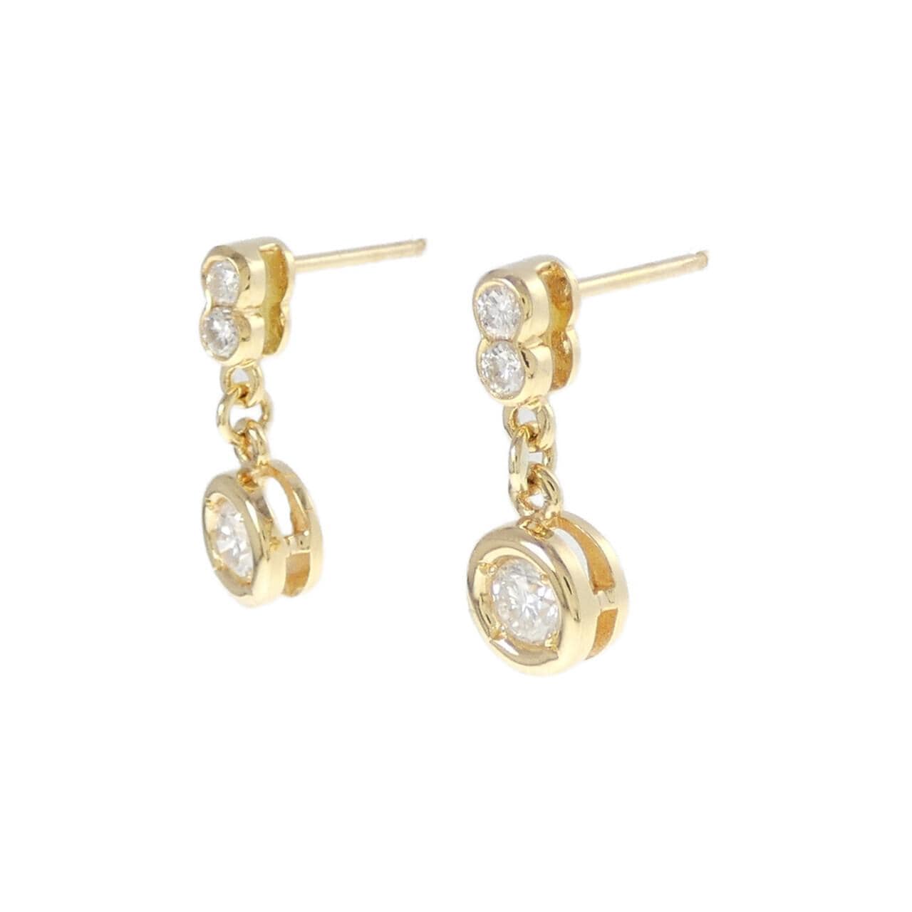 K18YG ダイヤモンド ピアス 0.40CT