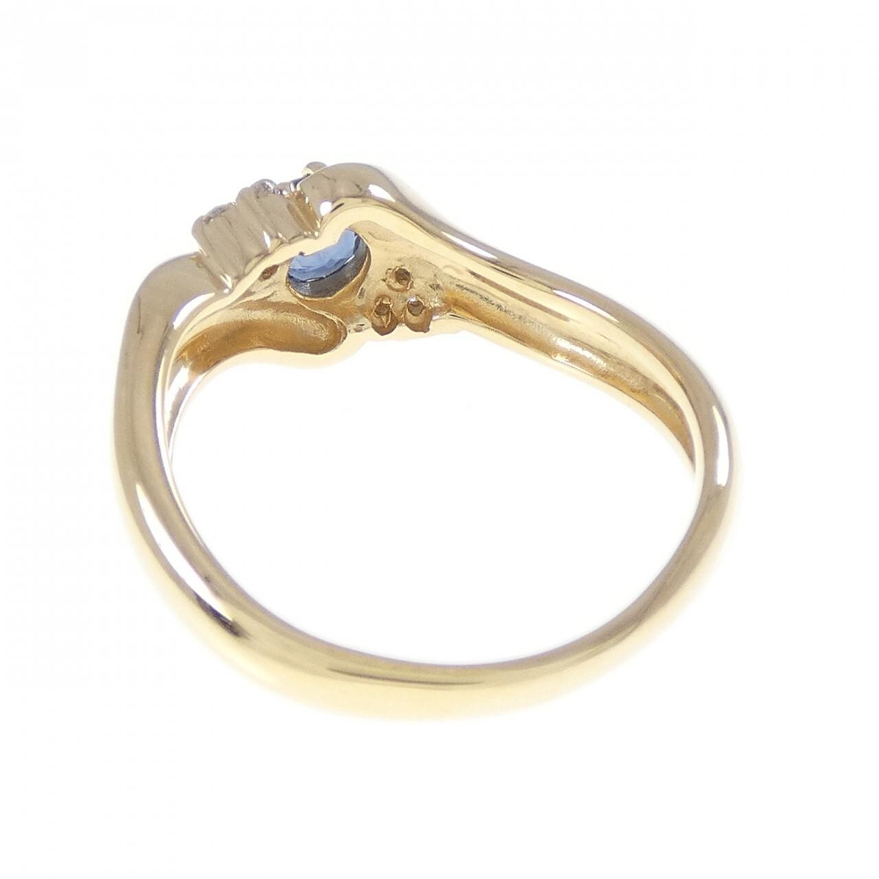 K18YG サファイヤ リング 0.23CT