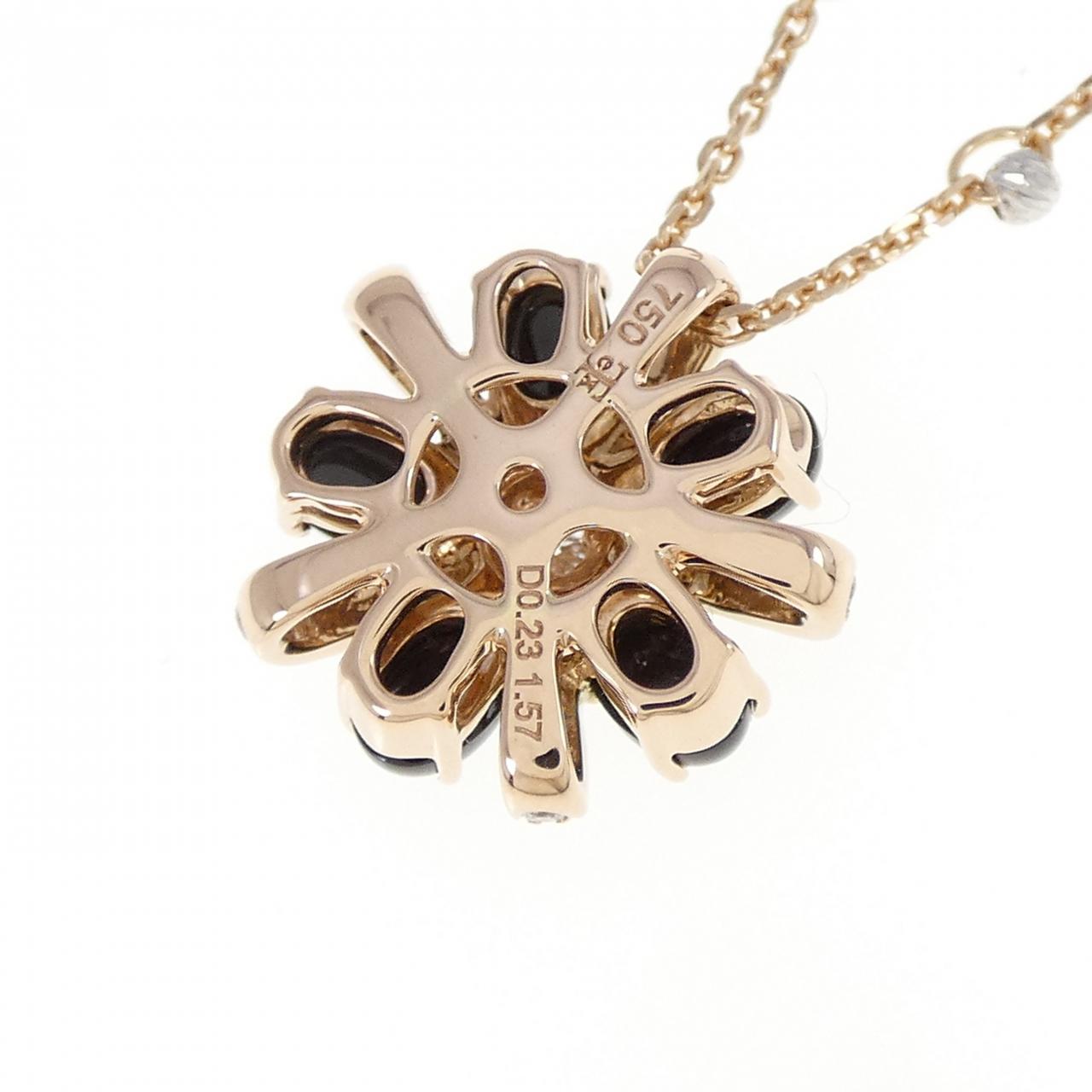 K18PG Onyx Necklace 1.57CT
