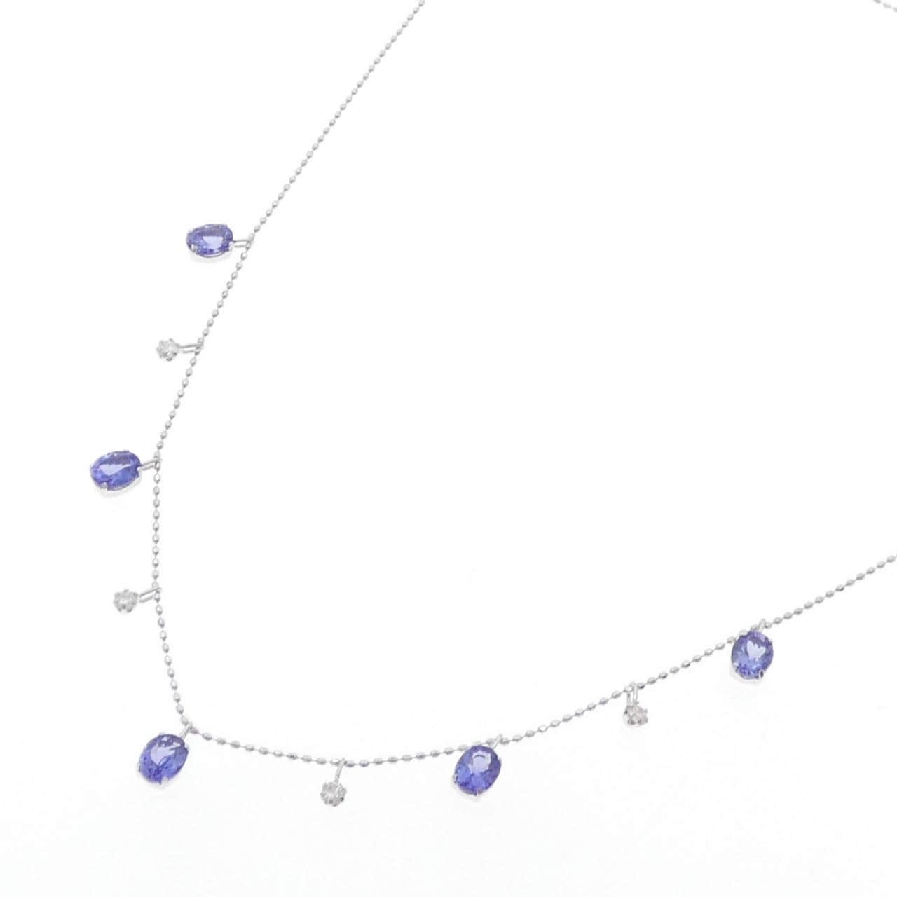 K18WG タンザナイト ネックレス 1.68CT