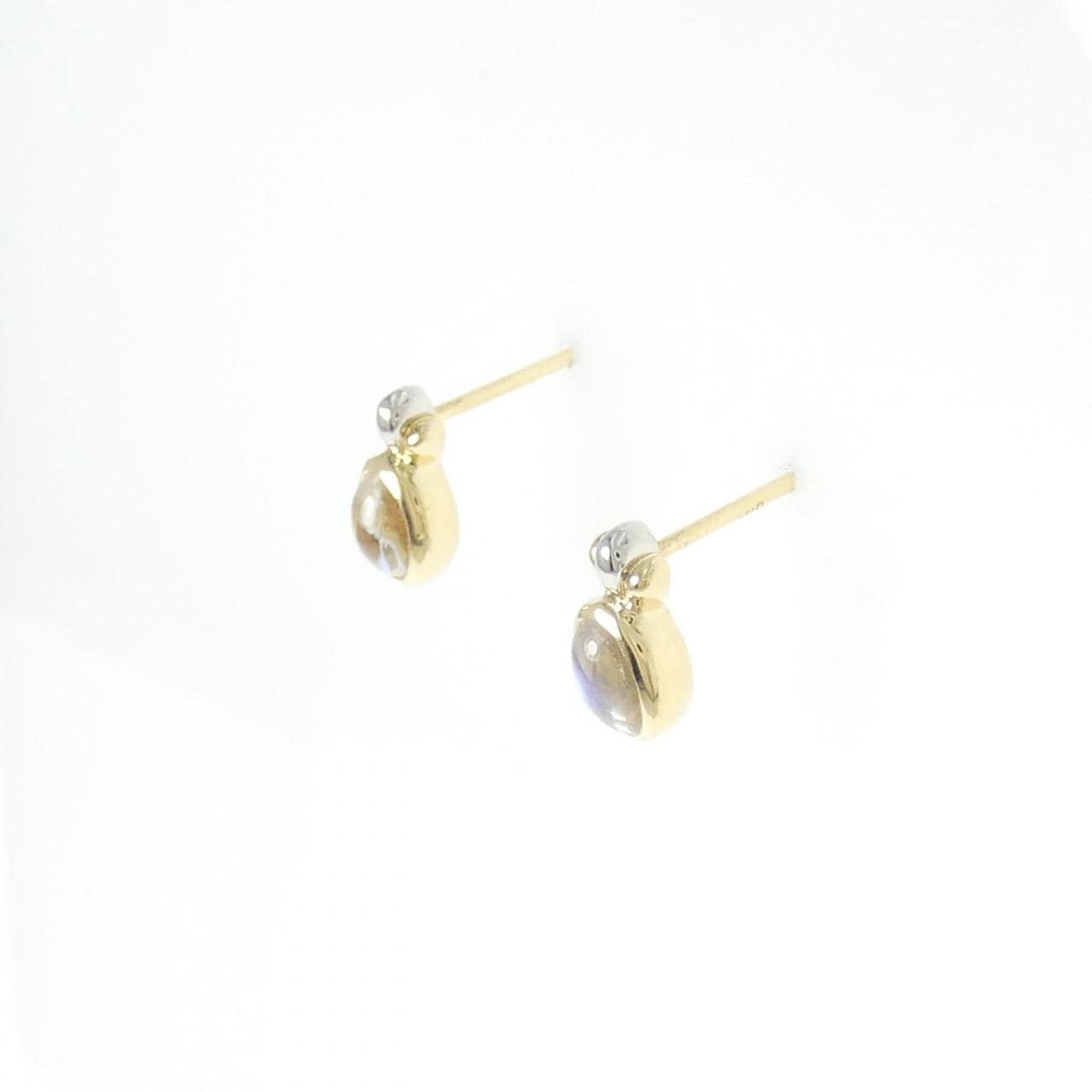 K18YG/K18WG ムーンストーン ピアス