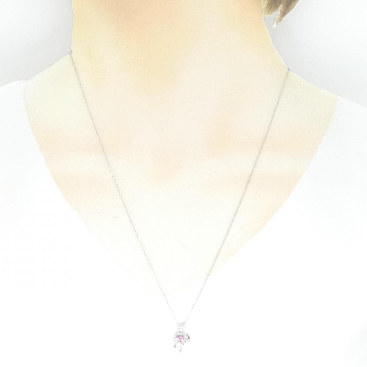 PT heart Tourmaline necklace