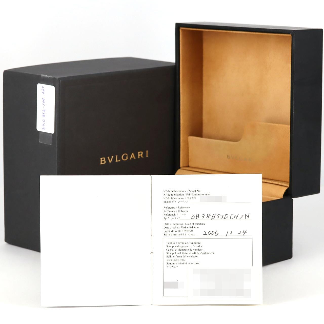 BVLGARI BVLGARI BVLGARI码表 BB38SSCH/BB38BSSDCH/AT SS自动上弦