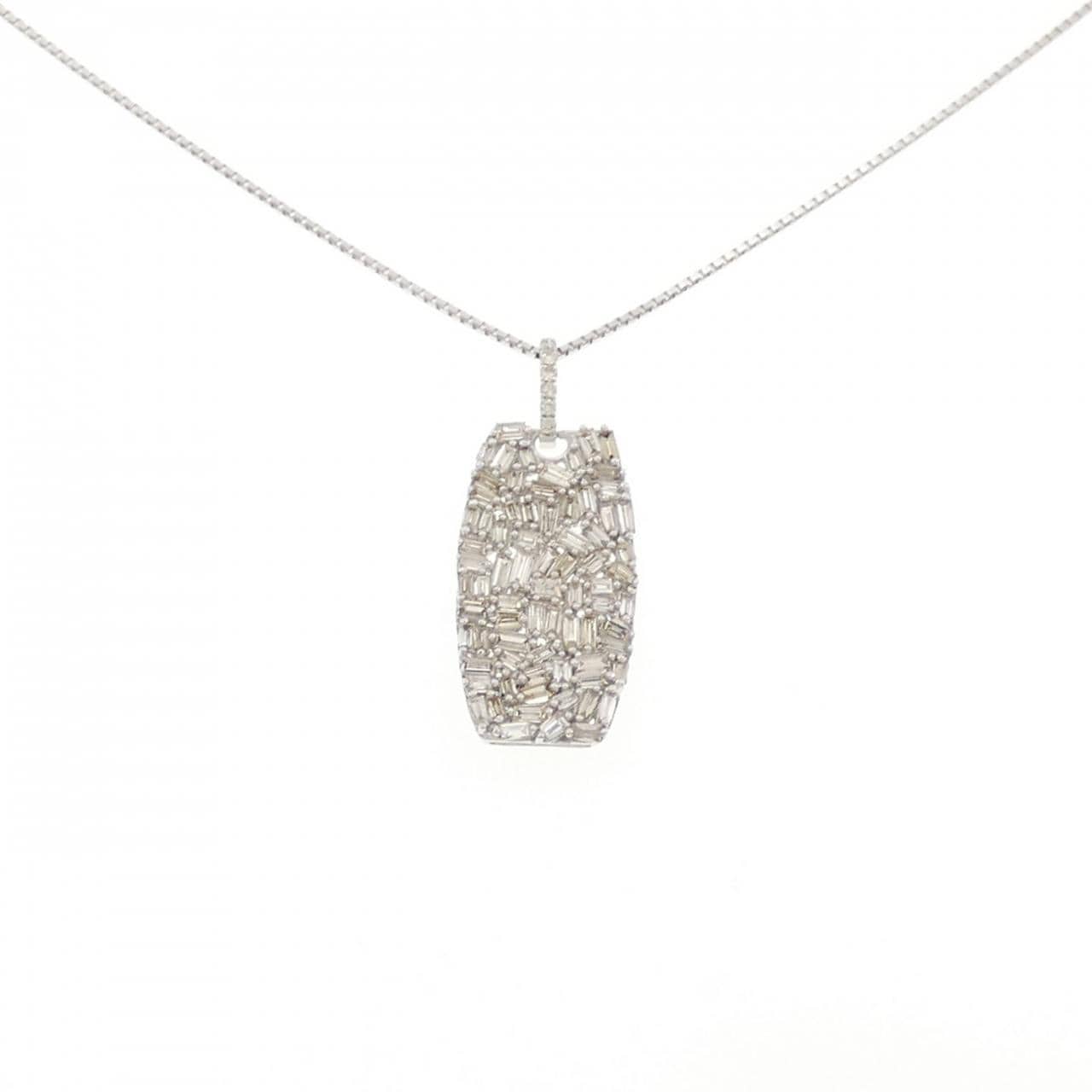K18WG ダイヤモンド ネックレス 0.80CT