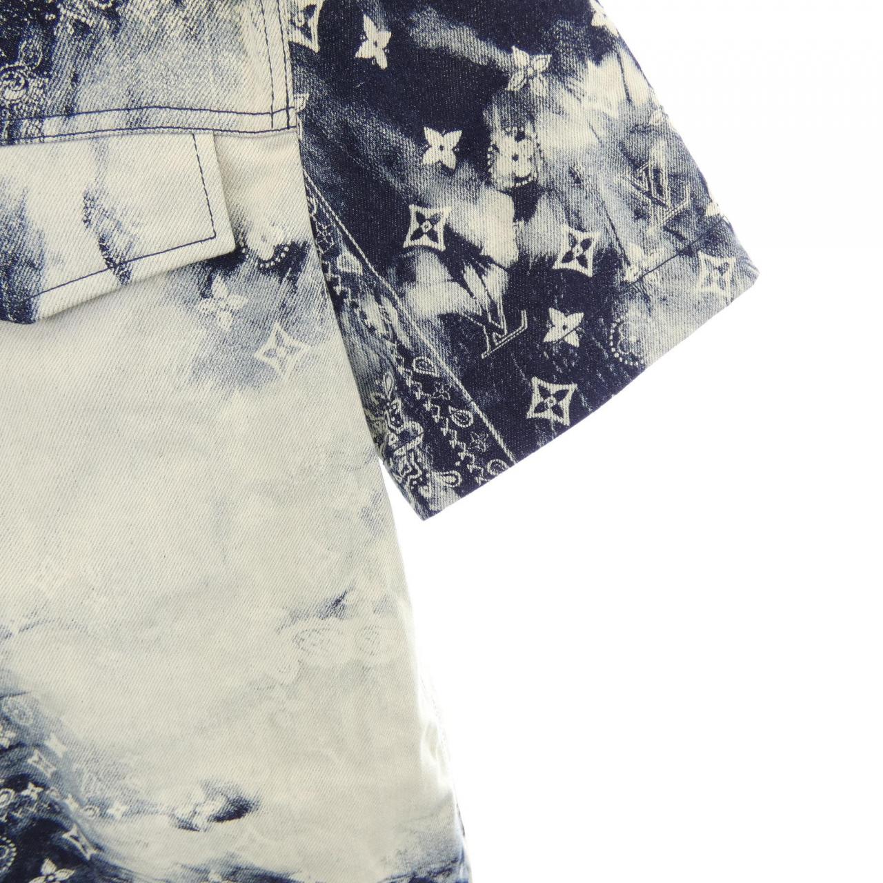 ルイヴィトン LOUIS VUITTON モノグラムバンダナショートスリーブデニムシャツ HNS17XNW2 S/Sシャツ