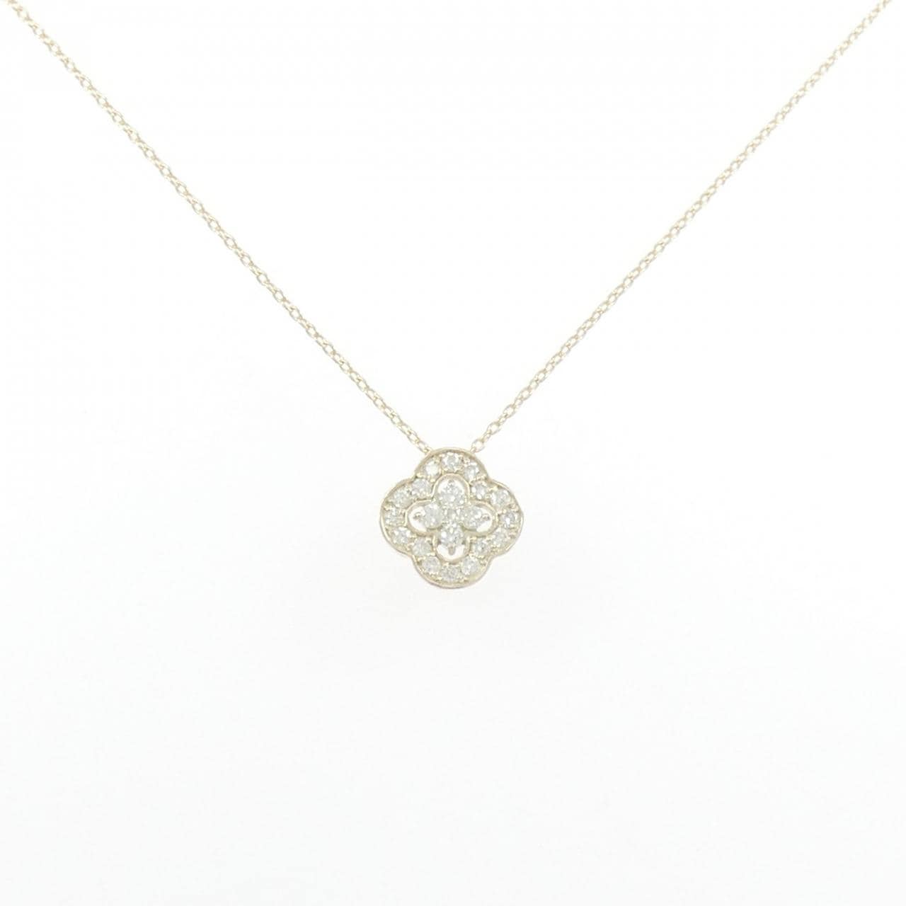 【リメイク】K10YG フラワー ダイヤモンド ネックレス 0.20CT