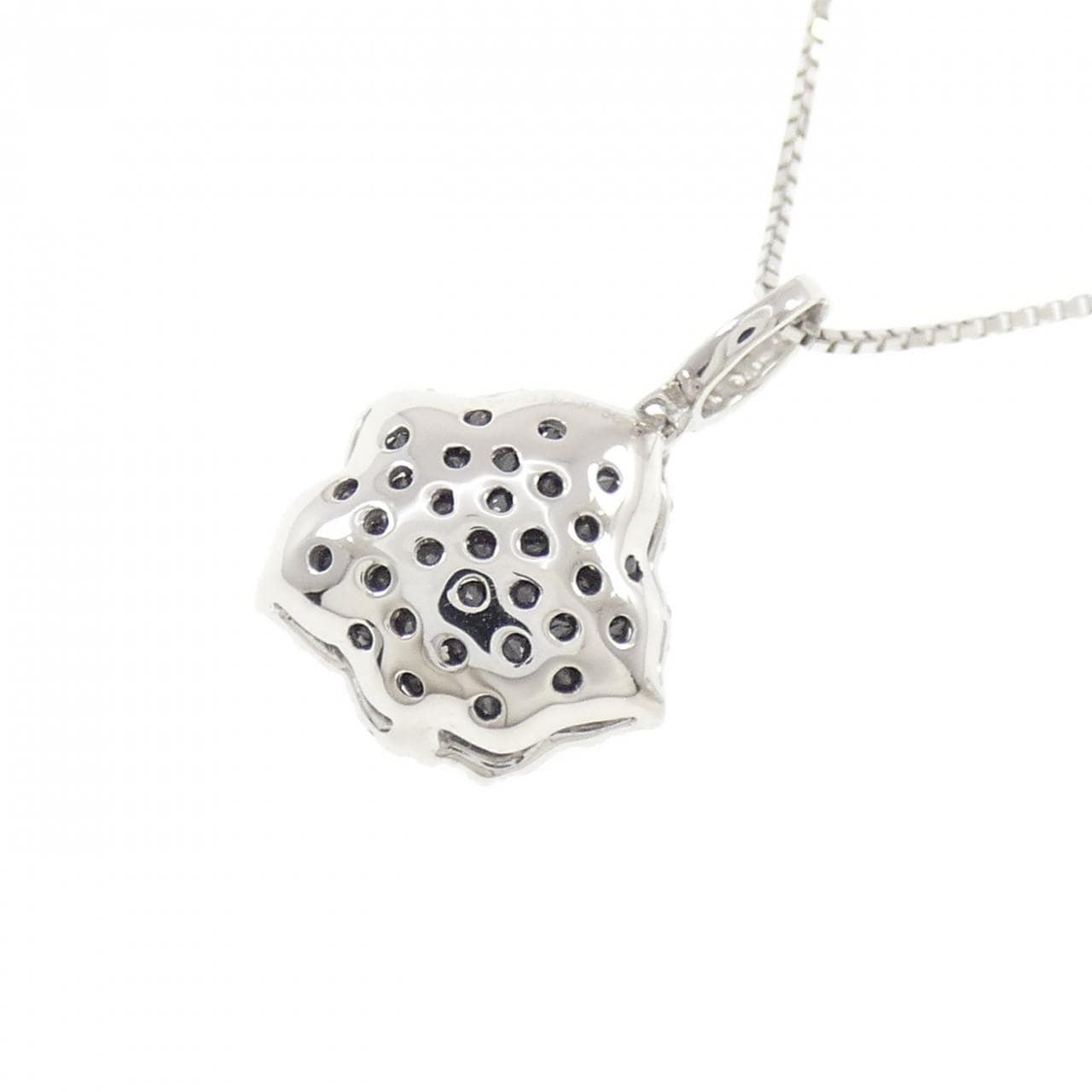 K18WG/K18BG ローズ ダイヤモンド ネックレス 0.50CT