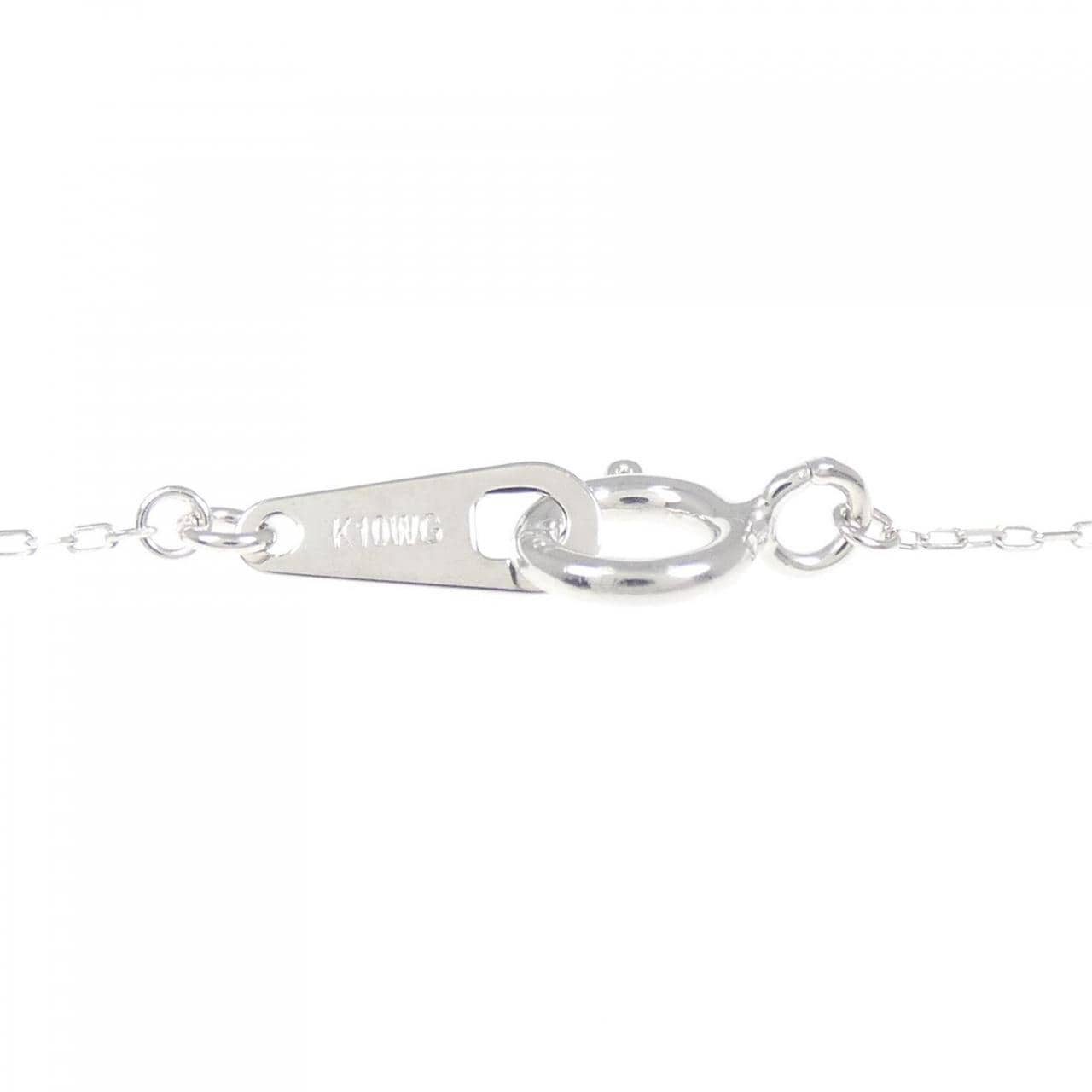 K10WG 合成ルビー ネックレス 0.03CT