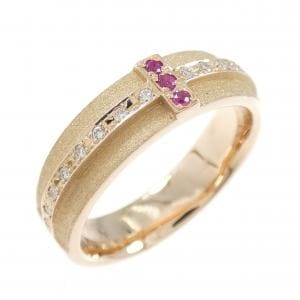 K18PG ルビー リング 0.03CT