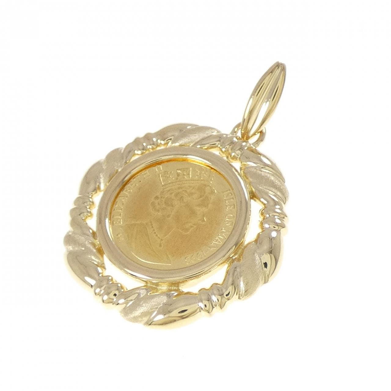 K18YG(枠) コイン ペンダント