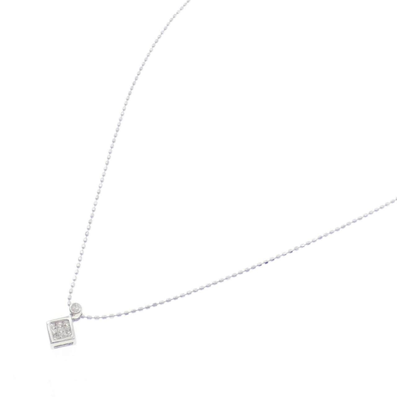 K18WG ダイヤモンド ネックレス 0.10CT