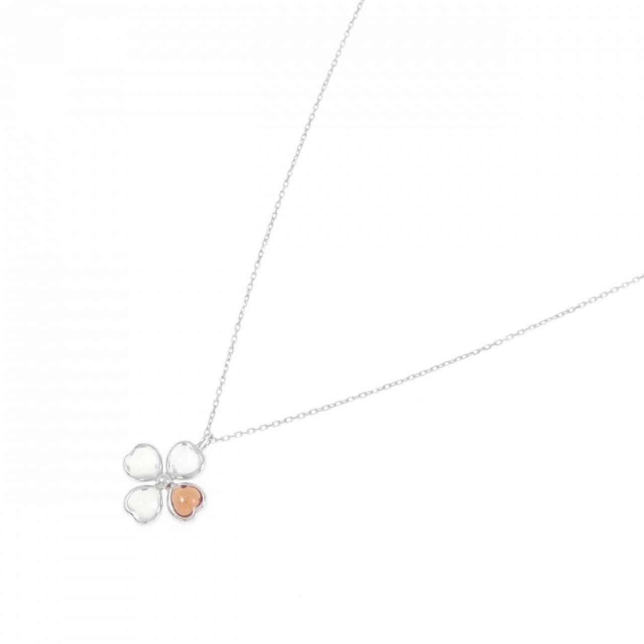 [BRAND NEW] K10WG Flower Moonstone Necklace