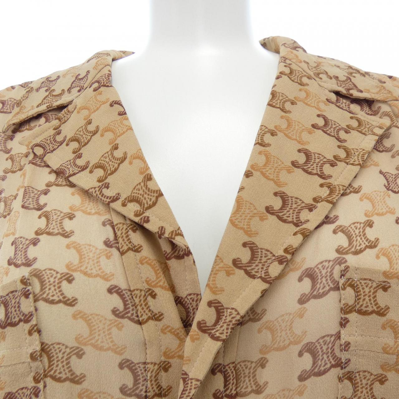 セリーヌ CELINE PAJAMA SHIRT トリオンフ 2B607315P S／Sシャツ