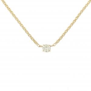 K18YG ソリティア ダイヤモンド ネックレス 0.26CT