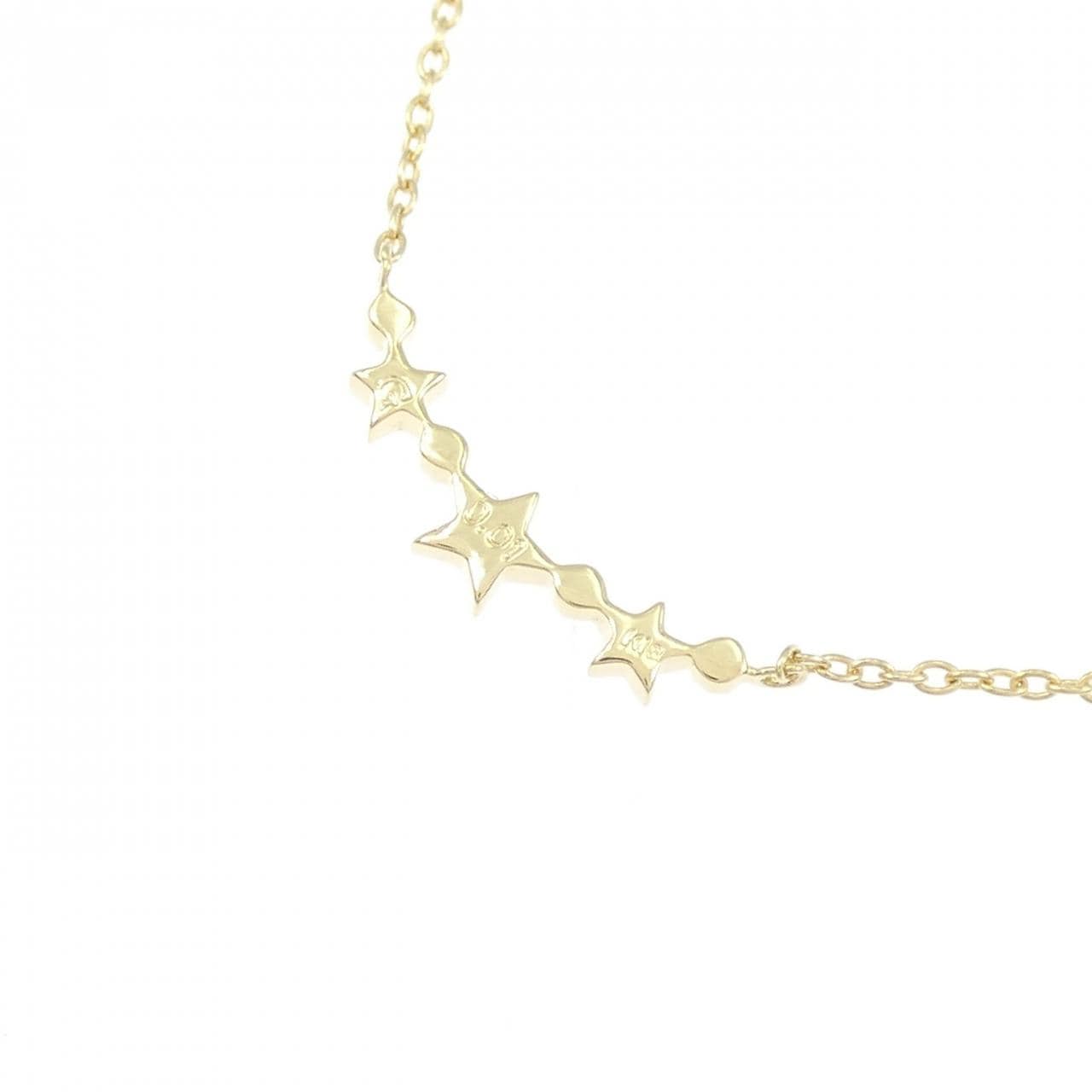 K18YG スター ダイヤモンド ネックレス 0.01CT