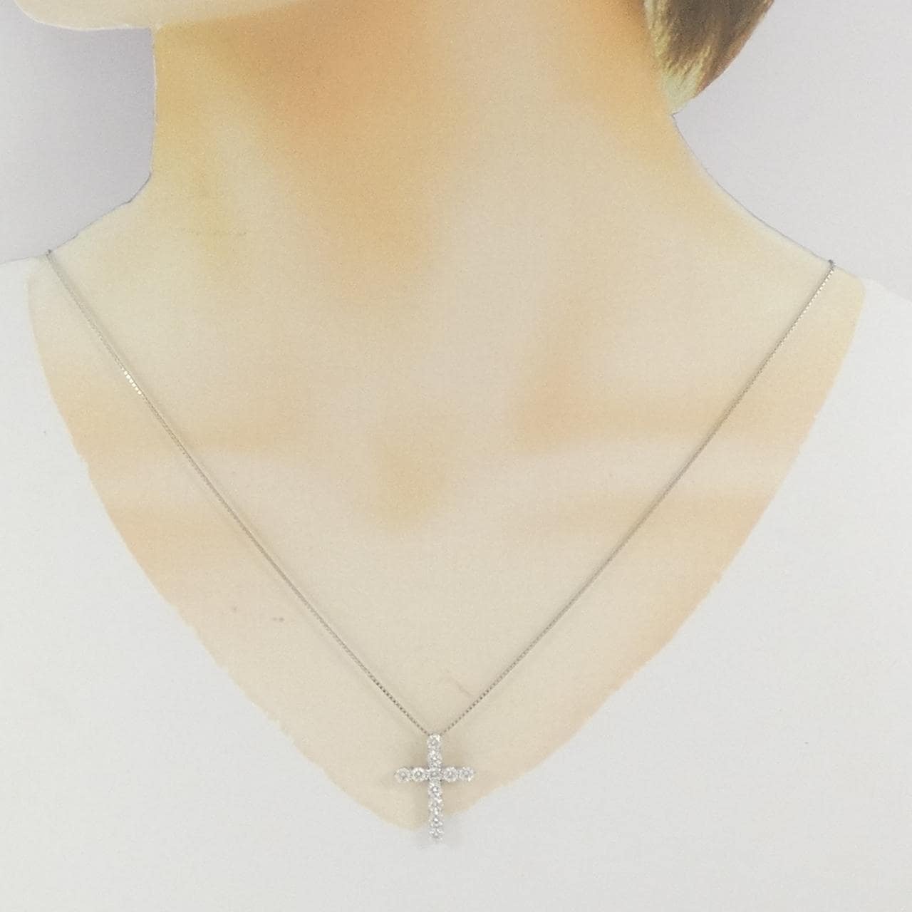 【新品】PT900/PT850 ダイヤモンド ネックレス 1.001CT F VS1-SI1 EXT-VG