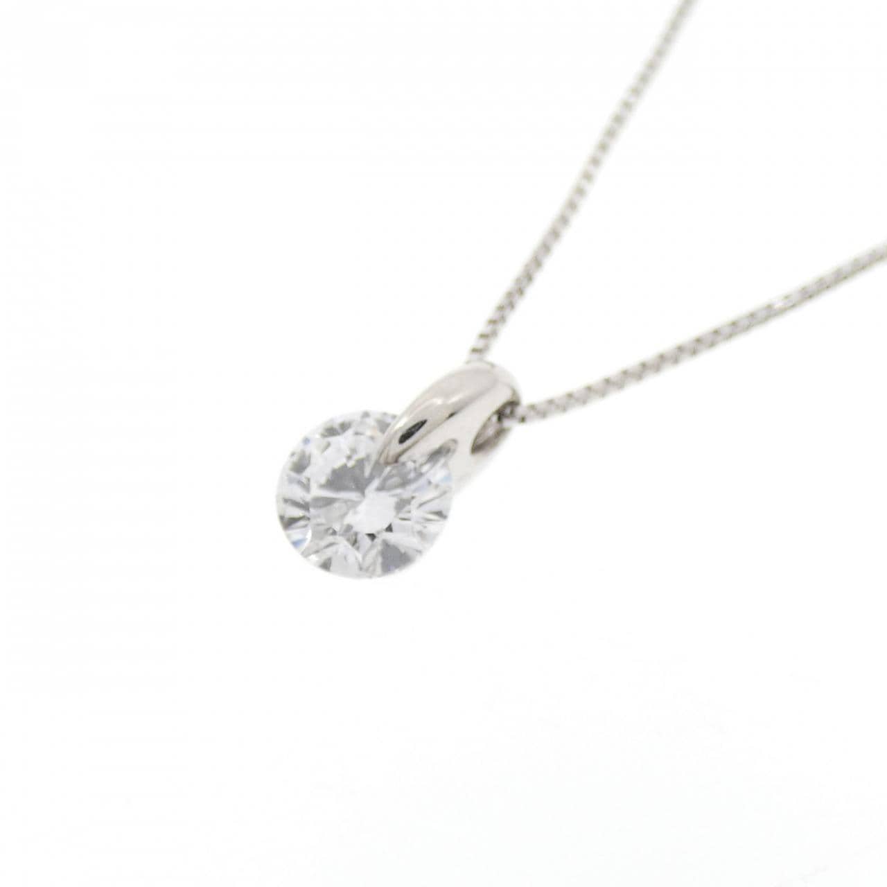 PT900/PT850 ソリティア ダイヤモンド ネックレス 0.531CT