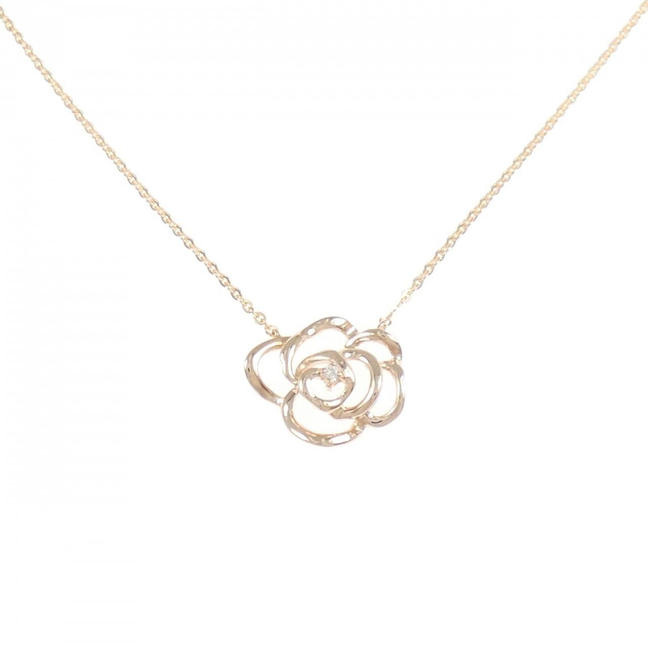 585PG/585YG ローズ ダイヤモンド ネックレス
