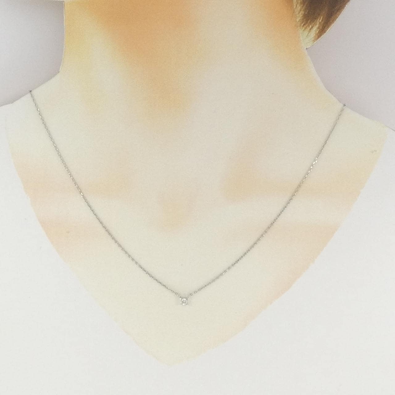 PT850 ソリティア ダイヤモンド ネックレス 0.11CT