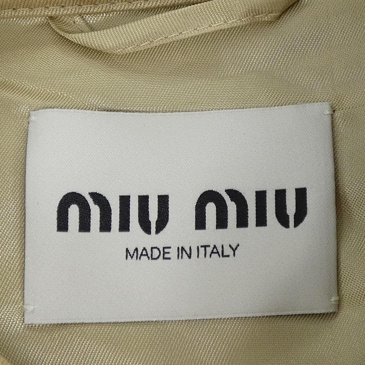 ミュウミュウ MIU MIU オーバーサイズチノブルゾン MIU MIU ロゴ ML843 1UPX ブルゾン