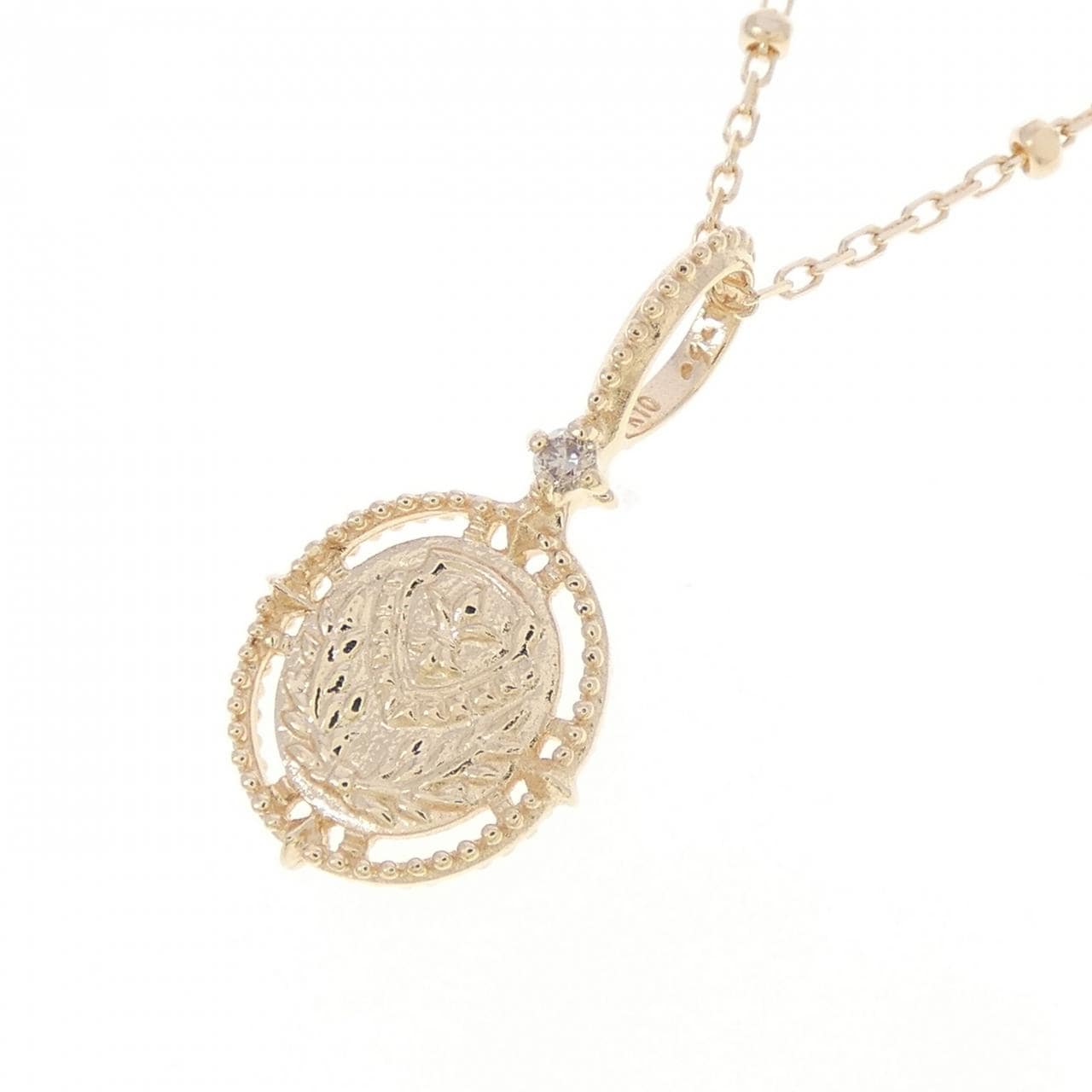 アガット ダイヤモンド ネックレス 0.01CT