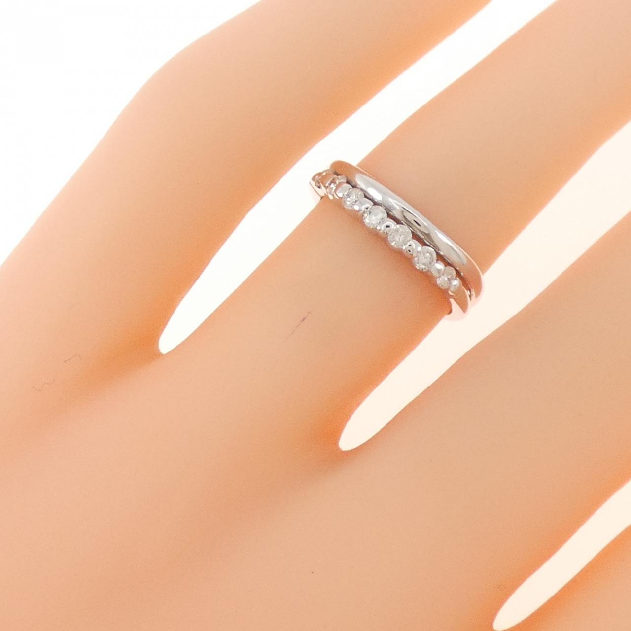K14WG ダイヤモンド リング 0.10CT