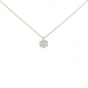 K18YG ソリティア ダイヤモンド ネックレス 0.50CT