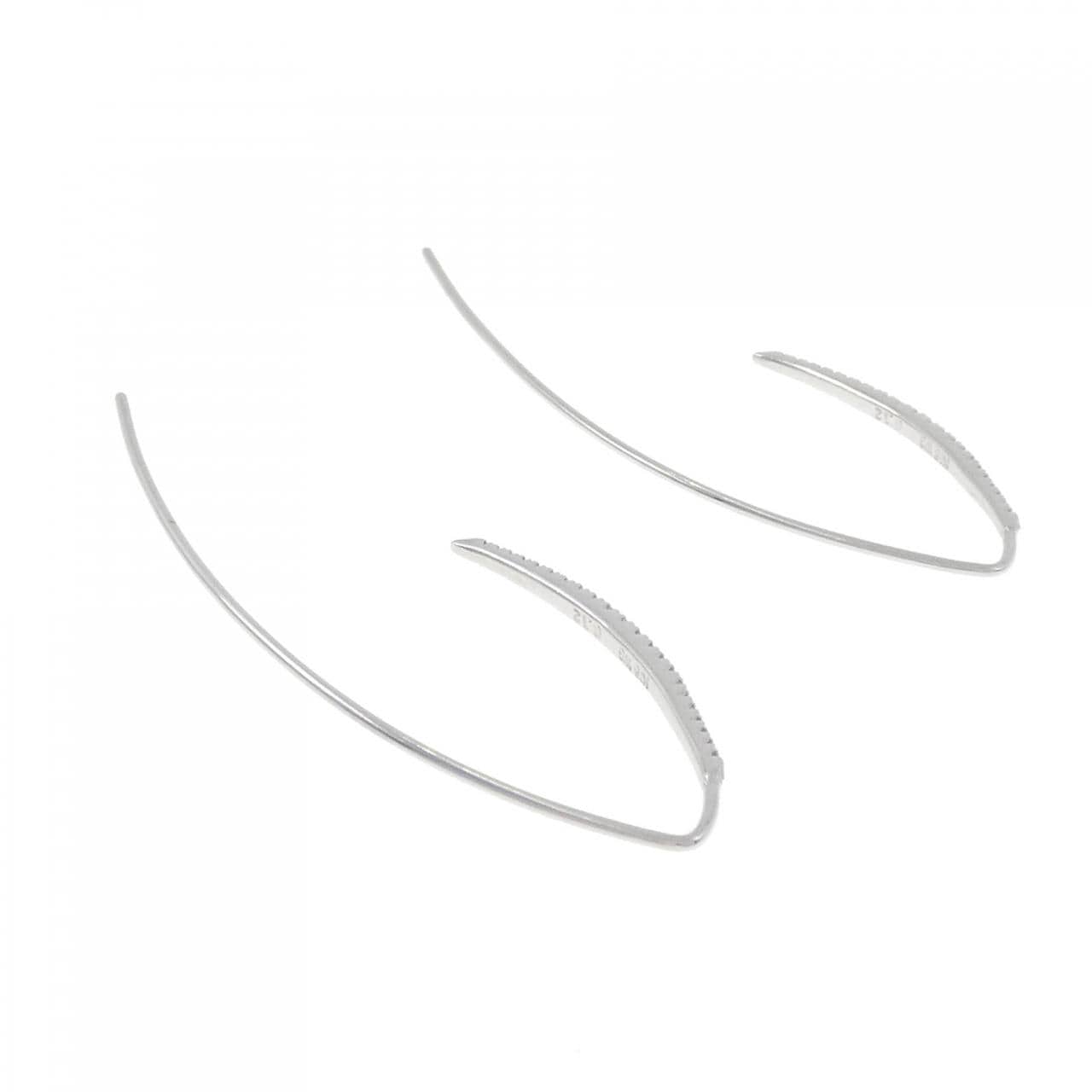 K18WG ダイヤモンド ピアス 0.24CT