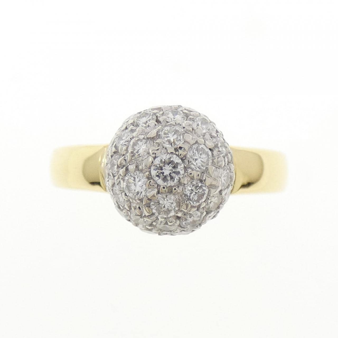 750YG/750WG パヴェ ダイヤモンド リング 0.92CT