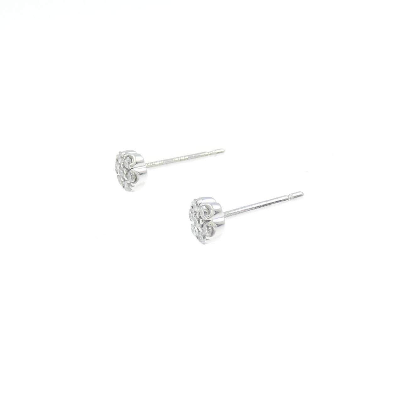 K18WG ダイヤモンド ピアス 0.12CT