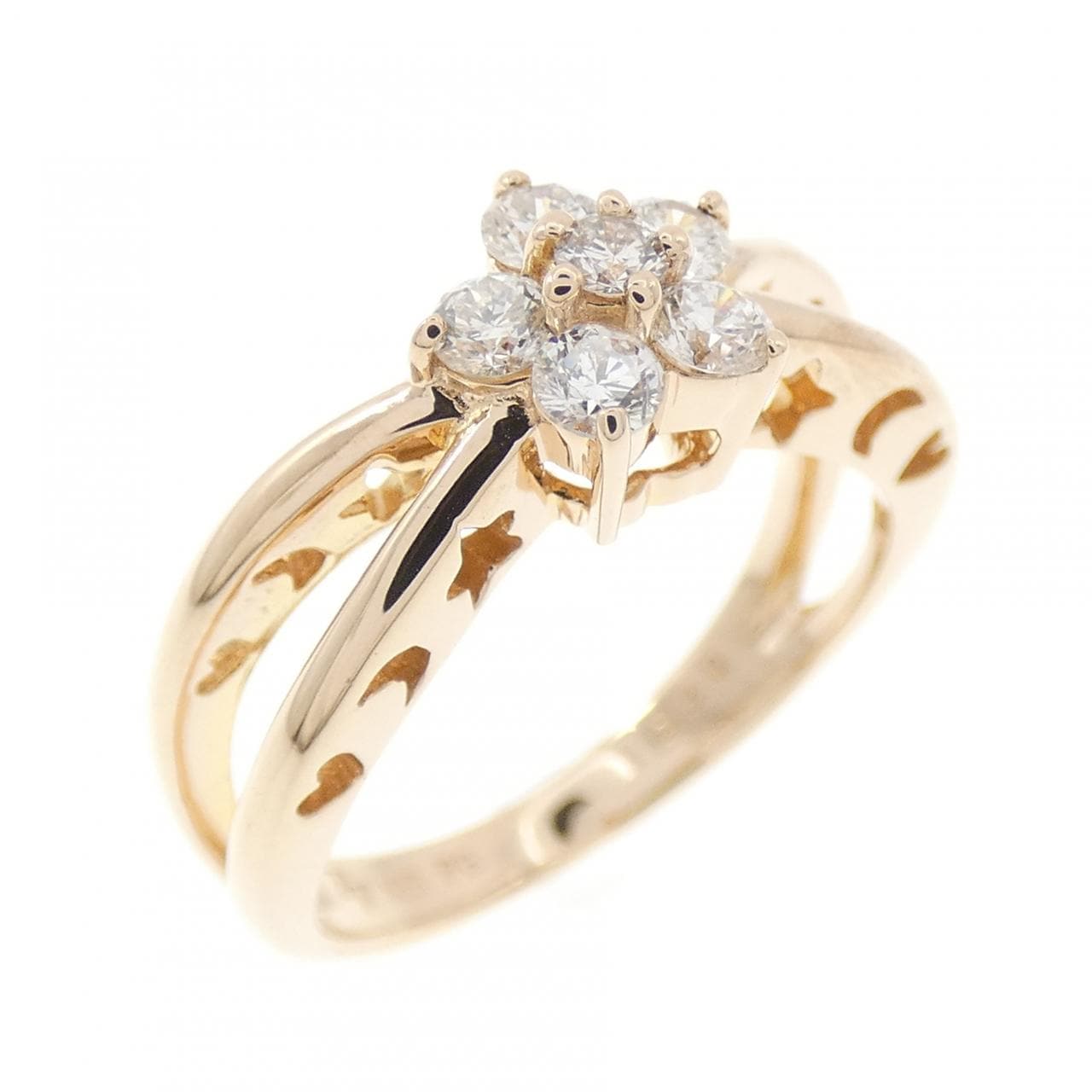 ポンテヴェキオ フラワー ダイヤモンド リング 0.30CT