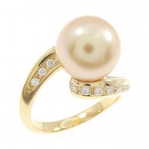 K18YG 白蝶パール リング 10.2mm