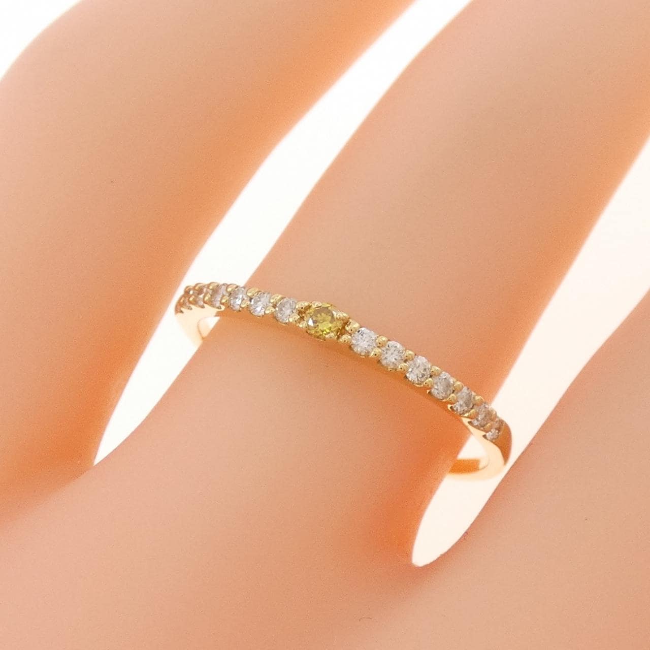 K18YG ダイヤモンド リング 0.02CT