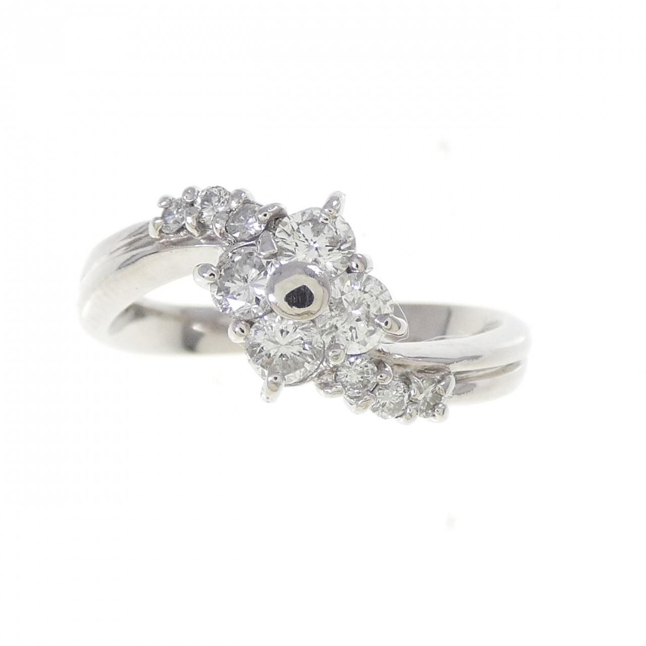 PT900 フラワー ダイヤモンド リング 0.50CT