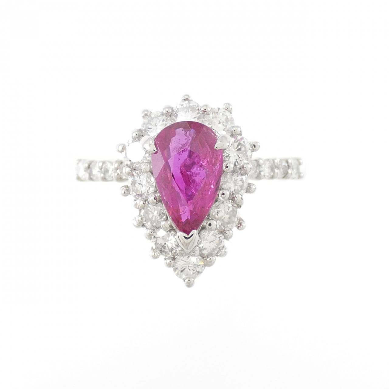 PT未加热红宝石戒指0.98CT