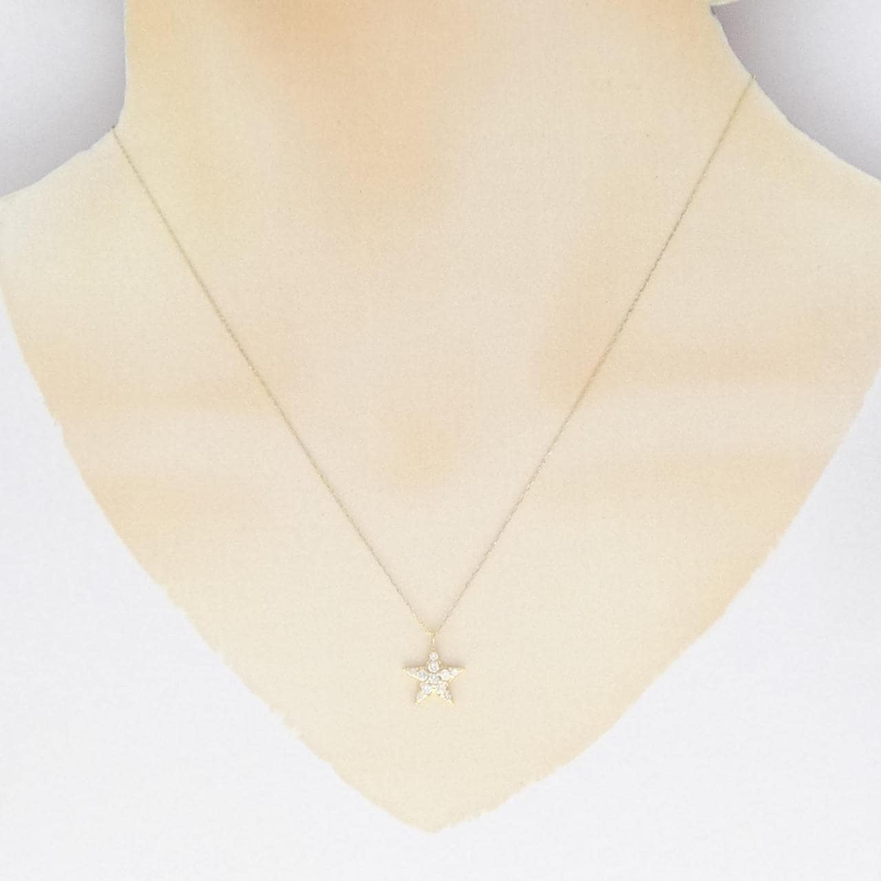 K18YG スター ダイヤモンド ネックレス 0.25CT