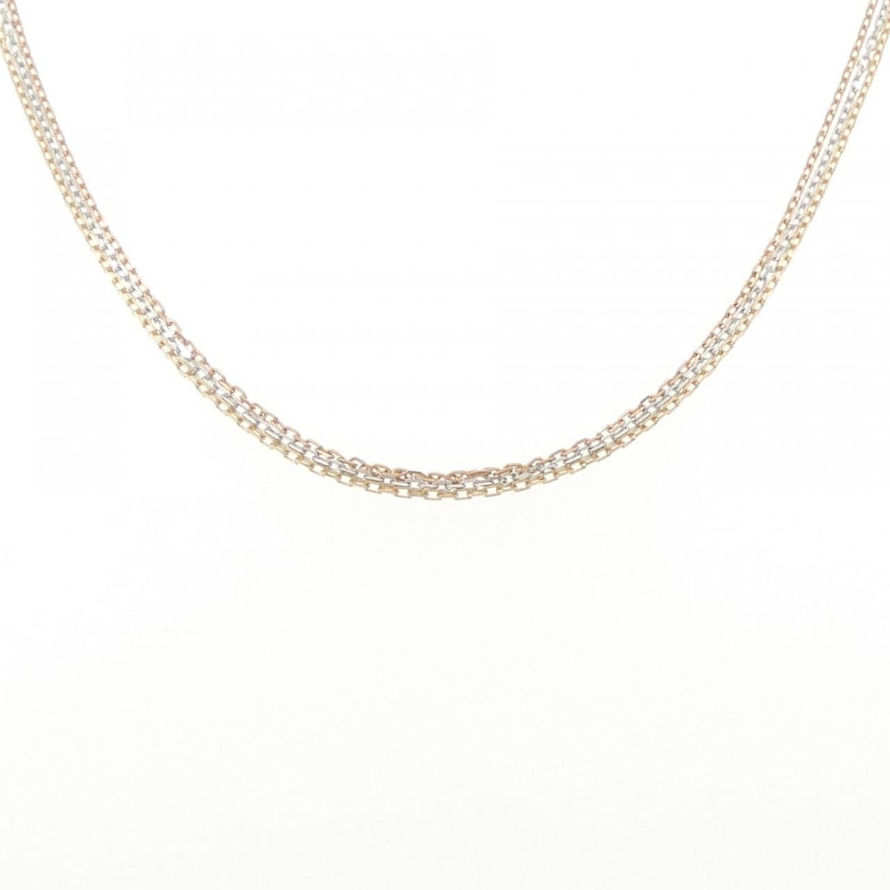 カルティエ スリーゴールド ネックレス