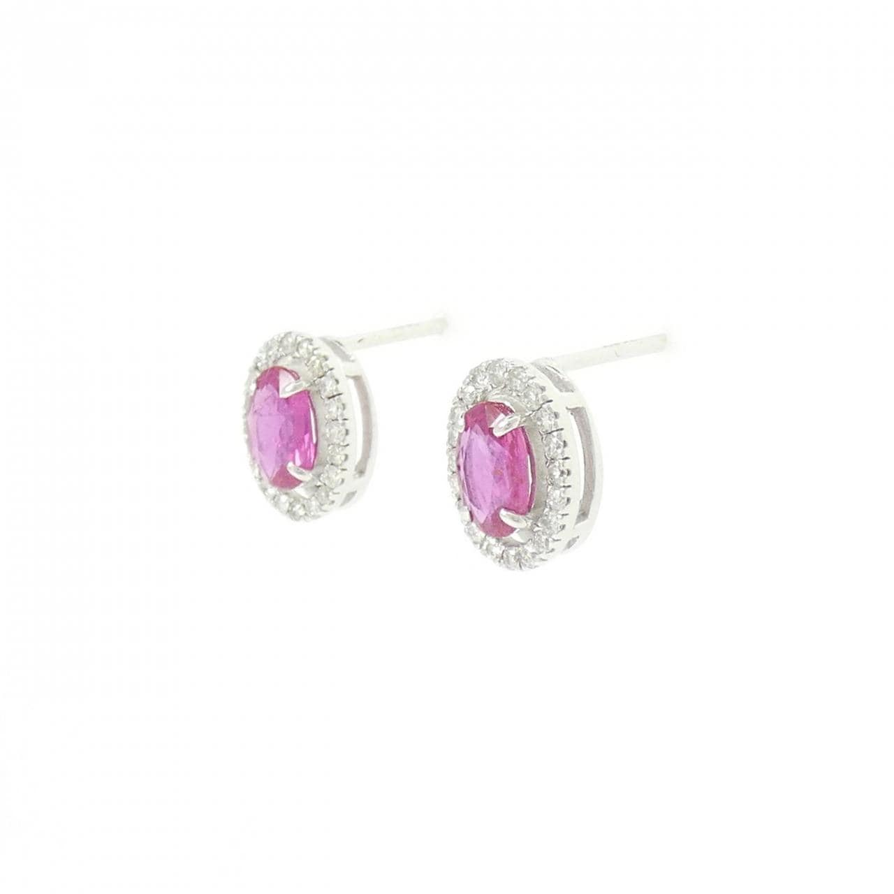K18WG ルビー ピアス 1.01CT