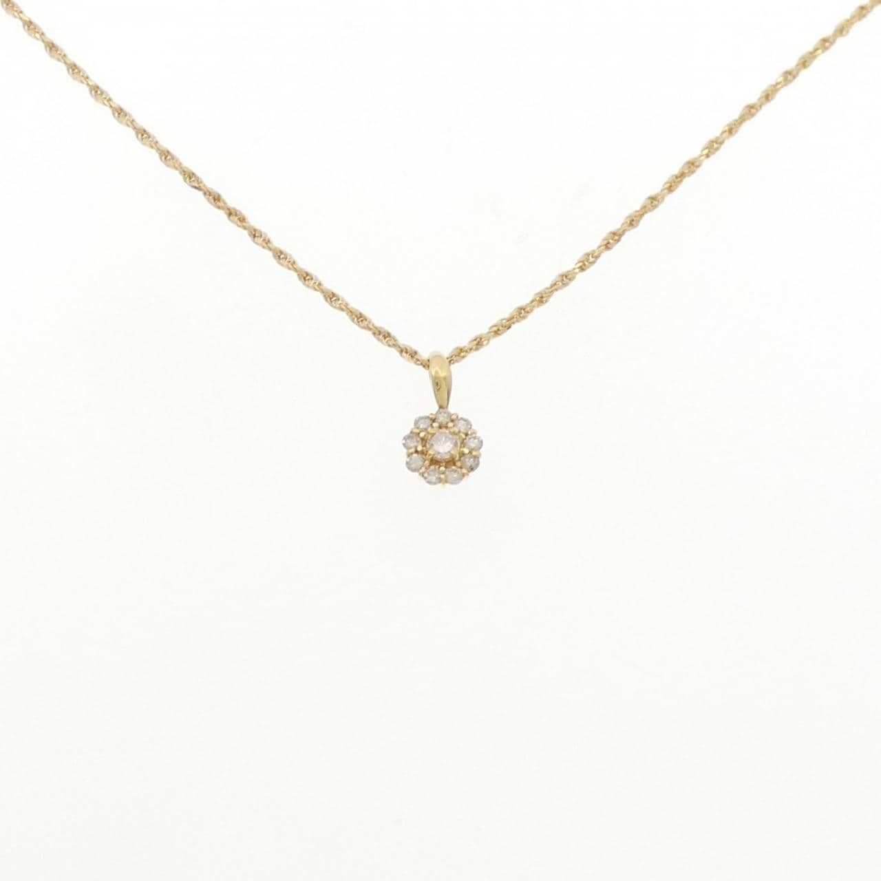 K18YG/14KYG Diamond Necklace 0.20CT