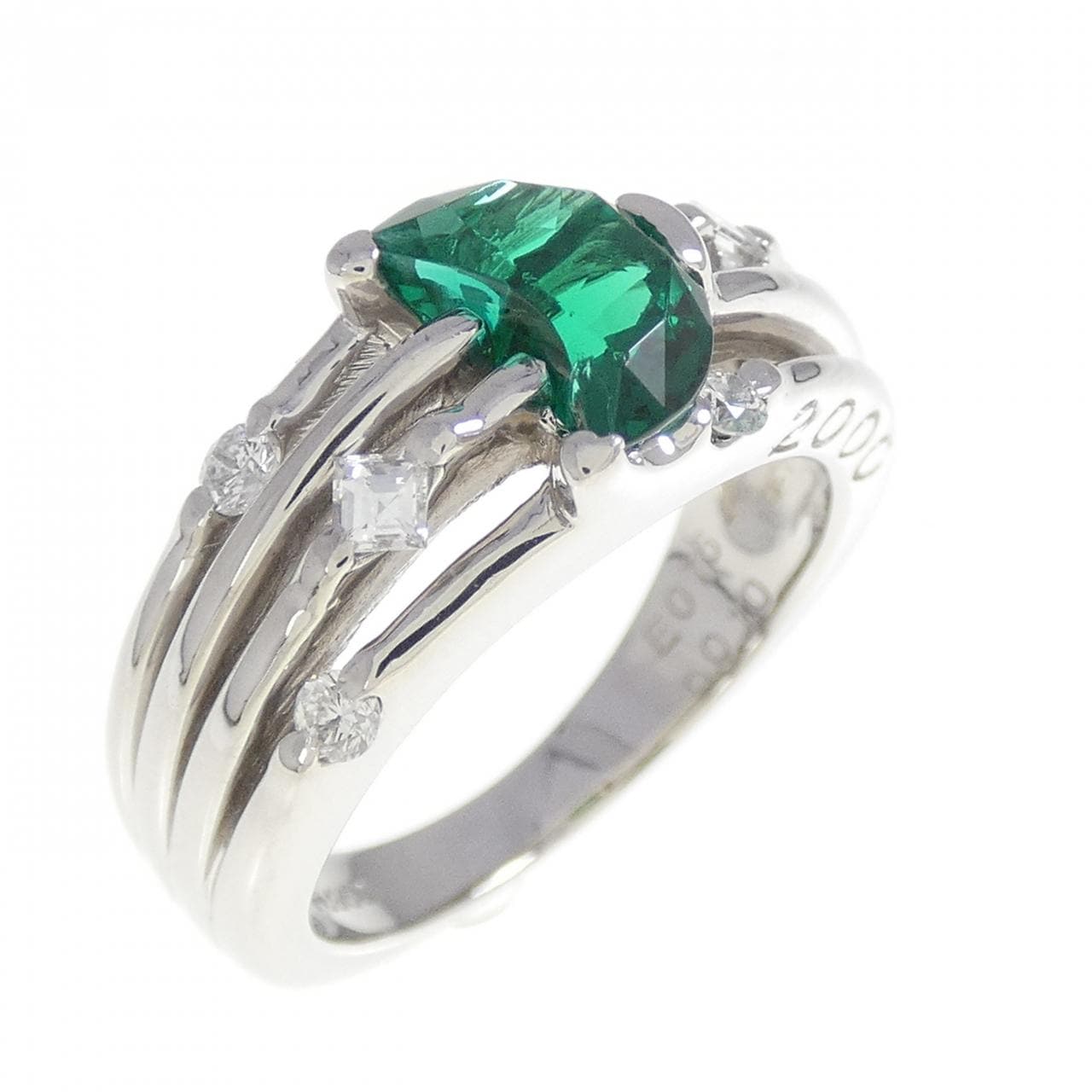 クレサンベール 合成エメラルド リング 0.76CT