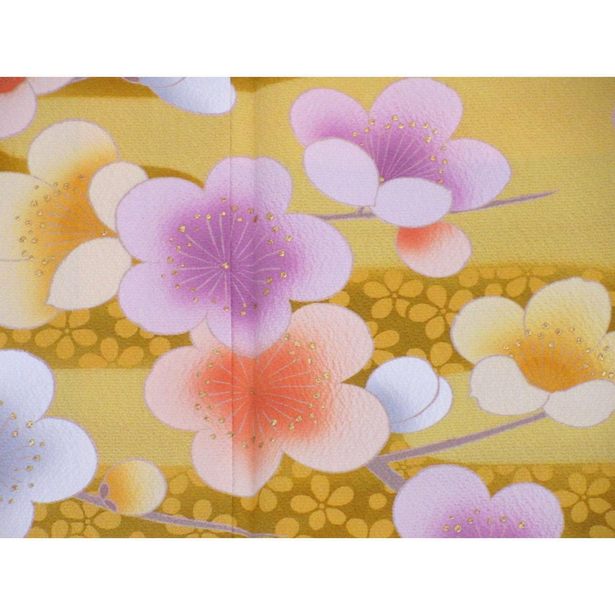 【未使用品】振袖　友禅金彩加工　きもの・長襦袢　２点セット