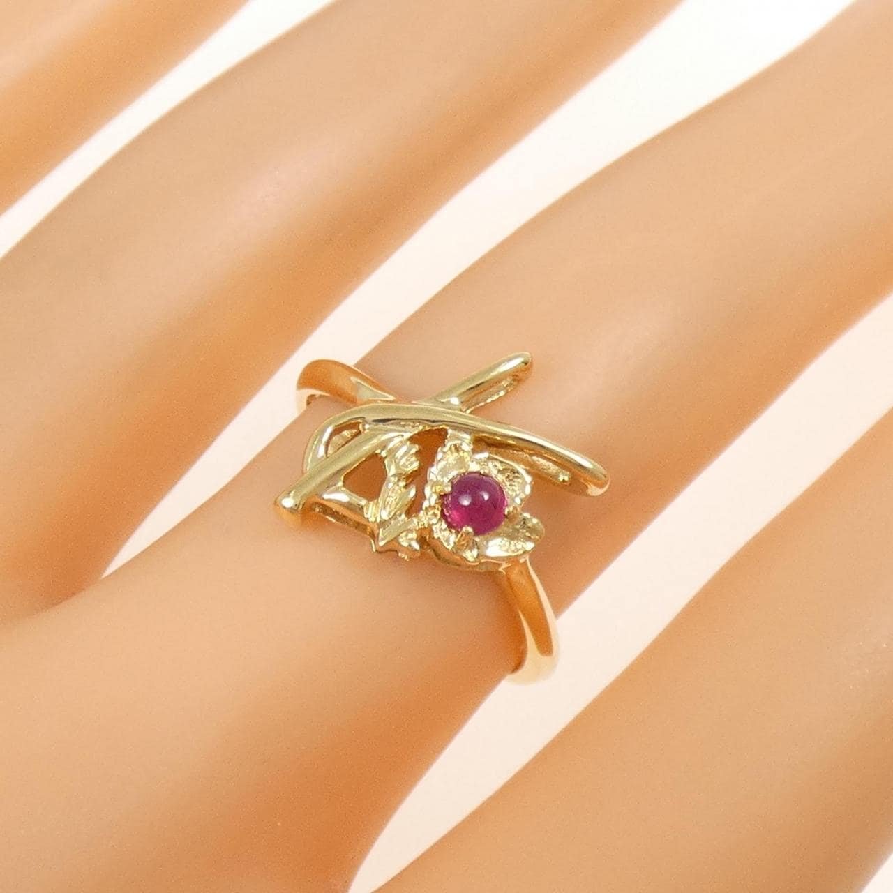 K18YG ルビー リング 0.17CT