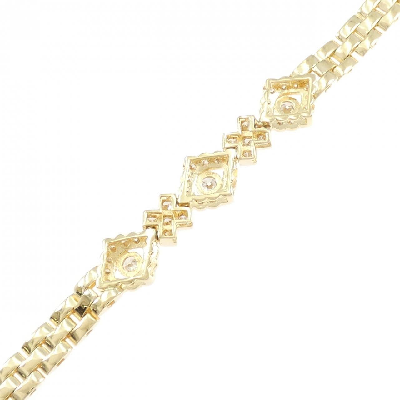 K18YG ダイヤモンド ブレスレット 0.77CT