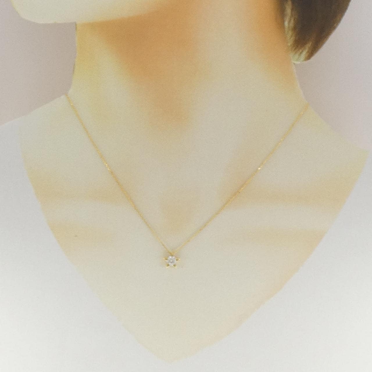K18YG スター ダイヤモンド ネックレス 0.35CT