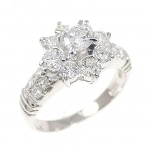 PT900 フラワー ダイヤモンド リング 1.00CT