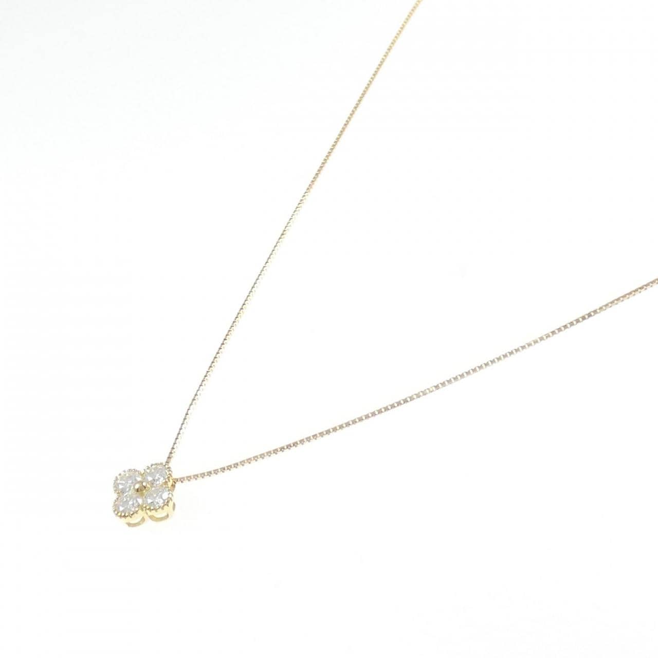 [BRAND NEW] K18YG Diamond Necklace 0.503CT F VS2-SI1 VG
